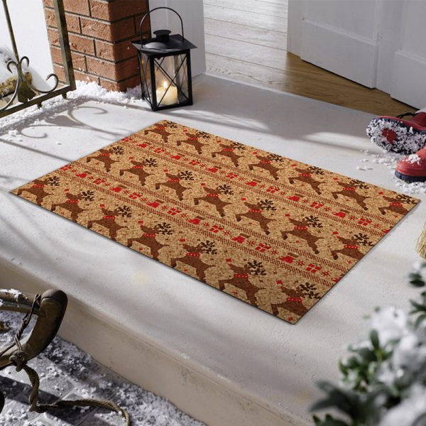 Christmas-themed printed suede dirt-resistant and non-slip floor mats