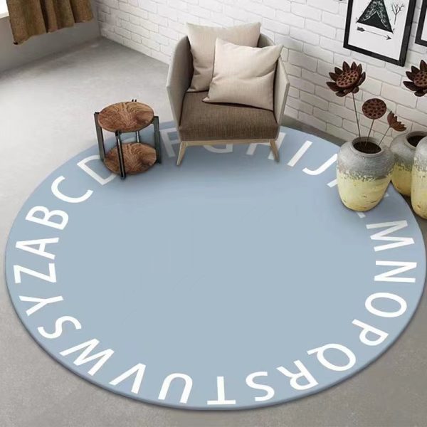 Round cute imitation cashmere cartoon non-slip soft floor mat