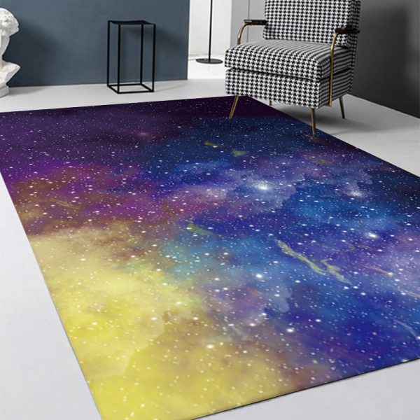 Cosmic starry sky soft absorbent bath mat