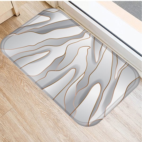 Gold leaf irregular pattern, simple and luxurious floor mat