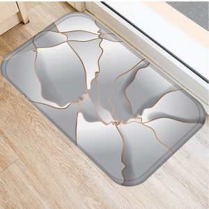 Gold leaf irregular pattern, simple and luxurious floor mat