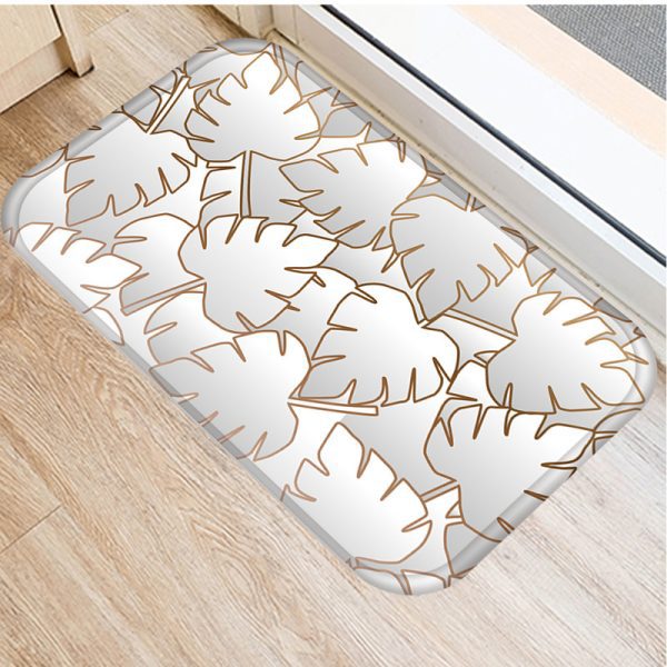 Gold leaf irregular pattern, simple and luxurious floor mat