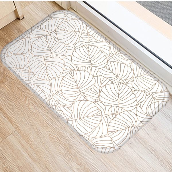 Gold leaf irregular pattern, simple and luxurious floor mat