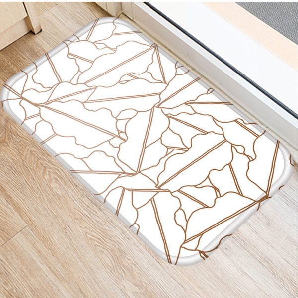 Gold leaf irregular pattern, simple and luxurious floor mat