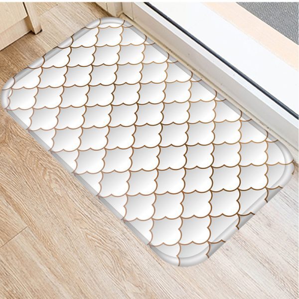 Gold leaf irregular pattern, simple and luxurious floor mat