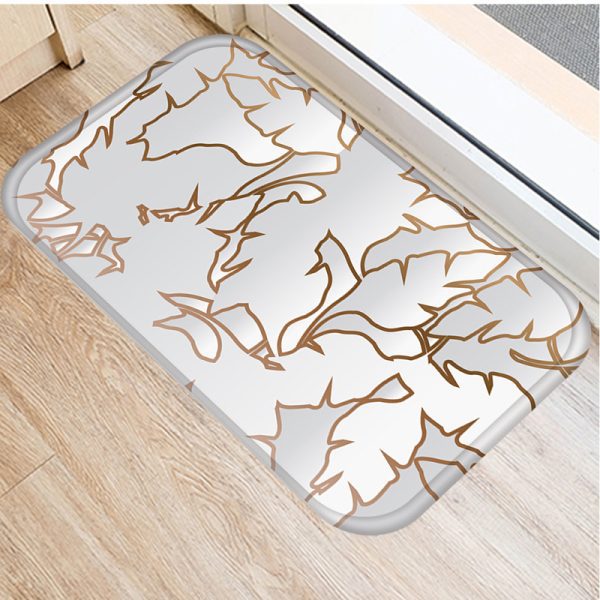 Gold leaf irregular pattern, simple and luxurious floor mat