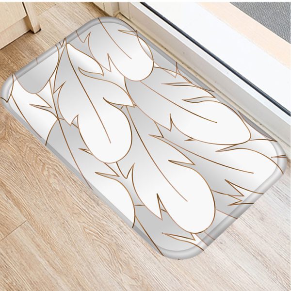 Gold leaf irregular pattern, simple and luxurious floor mat