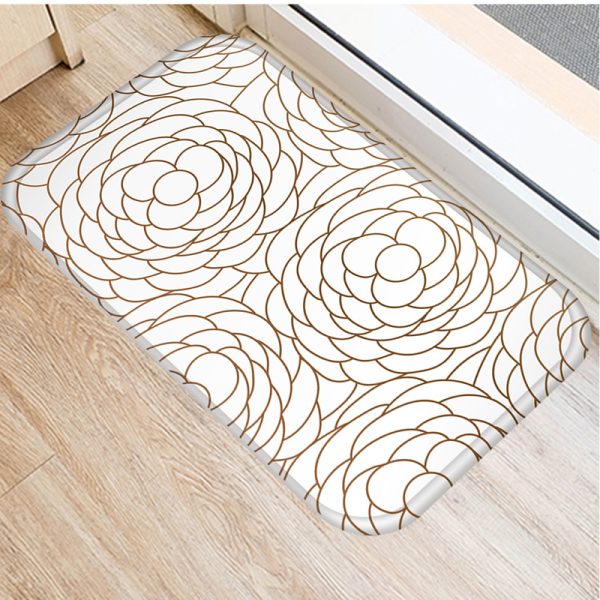 Gold leaf irregular pattern, simple and luxurious floor mat