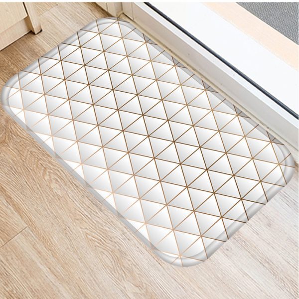 Gold leaf irregular pattern, simple and luxurious floor mat