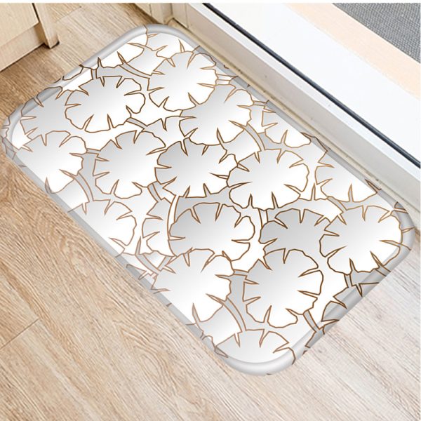 Gold leaf irregular pattern, simple and luxurious floor mat