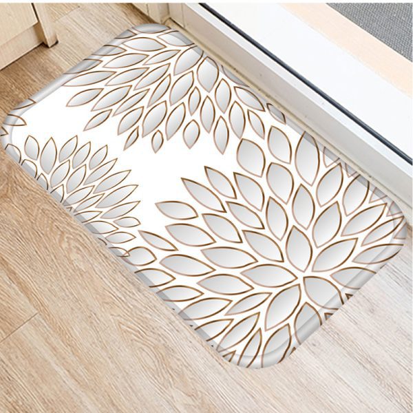 Gold leaf irregular pattern, simple and luxurious floor mat