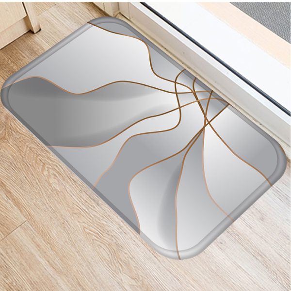 Gold leaf irregular pattern, simple and luxurious floor mat