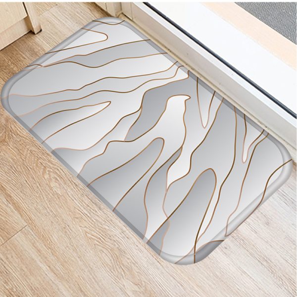 Gold leaf irregular pattern, simple and luxurious floor mat