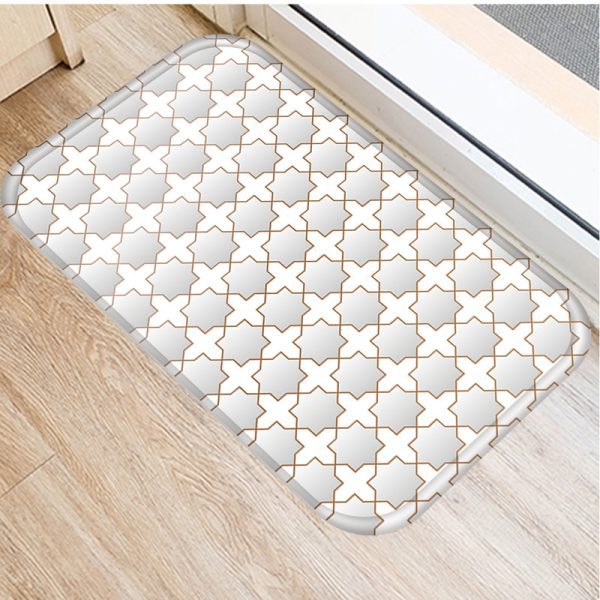 Gold leaf irregular pattern, simple and luxurious floor mat