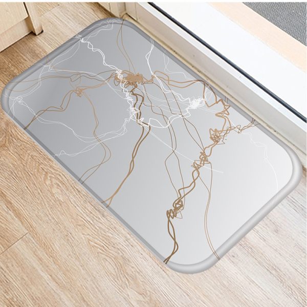 Gold leaf irregular pattern, simple and luxurious floor mat