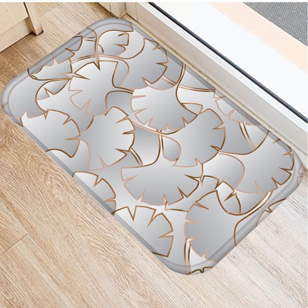 Gold leaf irregular pattern, simple and luxurious floor mat