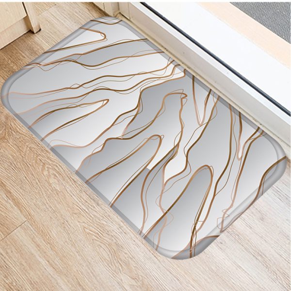 Gold leaf irregular pattern, simple and luxurious floor mat