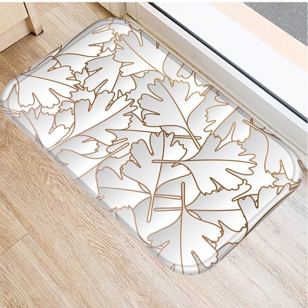 Gold leaf irregular pattern, simple and luxurious floor mat