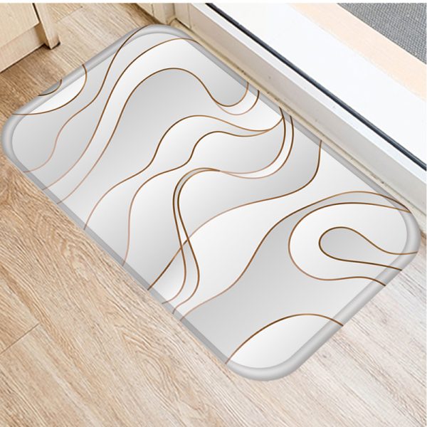 Gold leaf irregular pattern, simple and luxurious floor mat