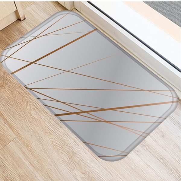 Gold leaf irregular pattern, simple and luxurious floor mat