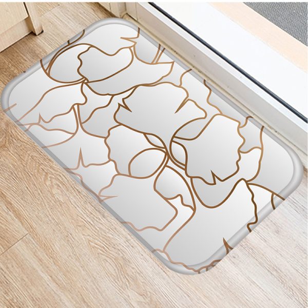 Gold leaf irregular pattern, simple and luxurious floor mat