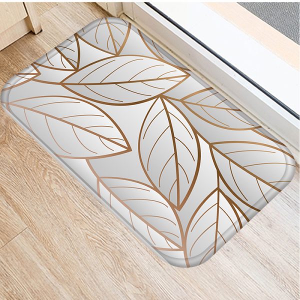 Gold leaf irregular pattern, simple and luxurious floor mat