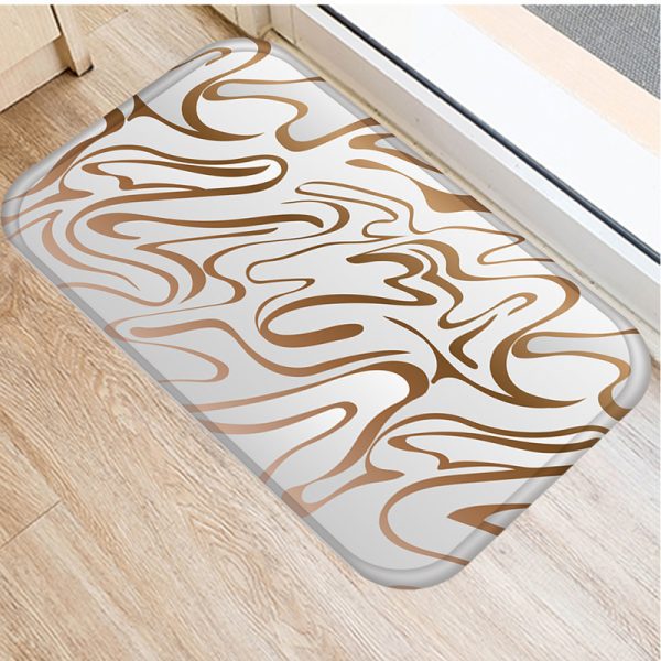 Gold leaf irregular pattern, simple and luxurious floor mat