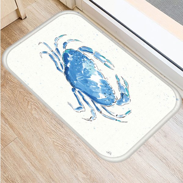 Vintage marine life, conch starfish pattern, non-slip floor mat