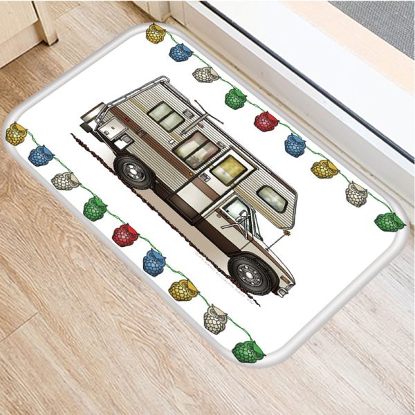 RV Caravan Pattern Flannel Rug