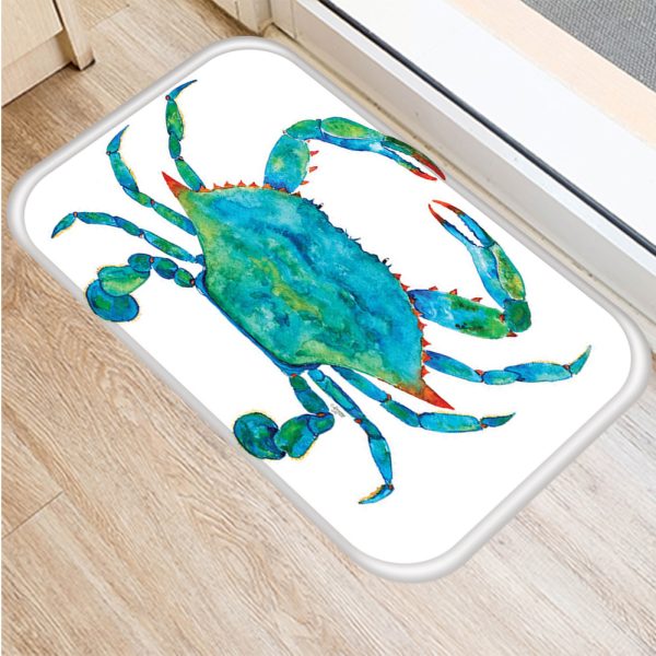 All kinds of marine life sea turtle starfish flannel non-slip bath mat