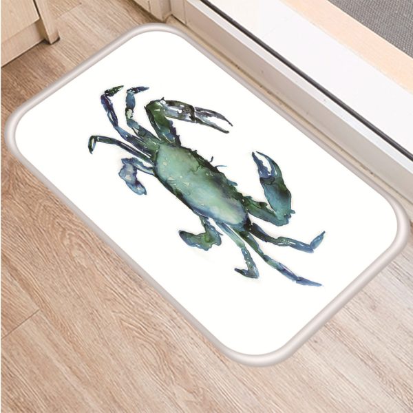 All kinds of marine life sea turtle starfish flannel non-slip bath mat