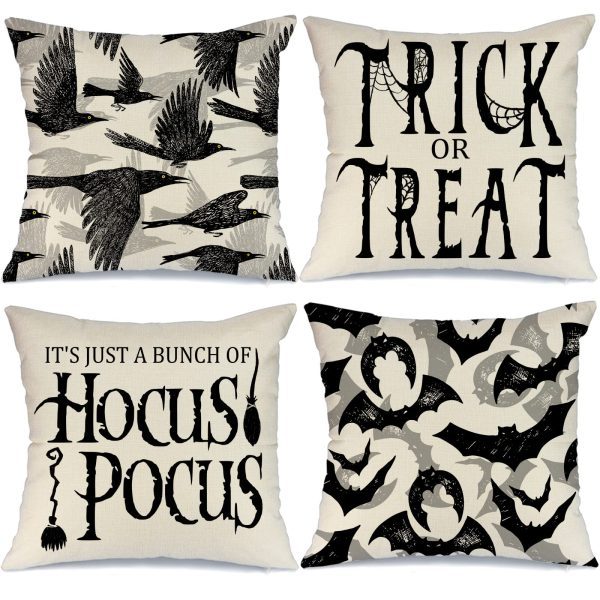 Crows Bats Throw Pillow Covers