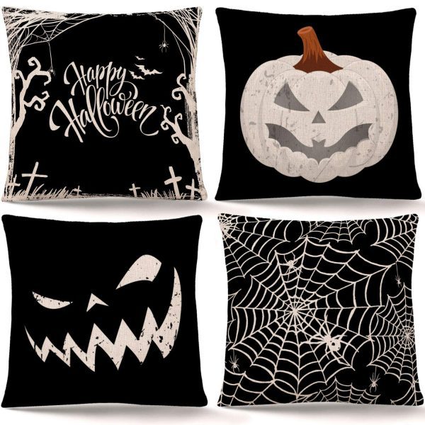 Halloween Pillow Cover Pumpkin Pattern