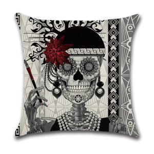 Skull Pattern Throw Pillow Covers