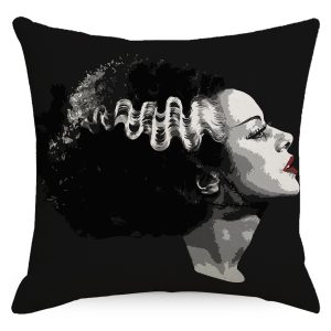 Halloween Gothic Couple Horror Throw Pillow Cover