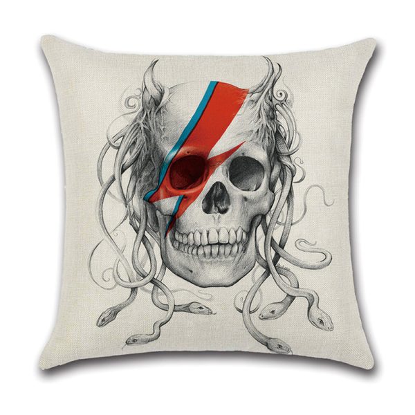 Skull Pattern Throw Pillow Covers