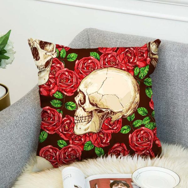 Skull Decorative Throw Pillow Cover