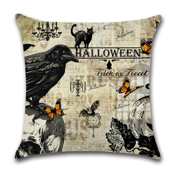 Pumpkin Goth Throw Pillow Covers