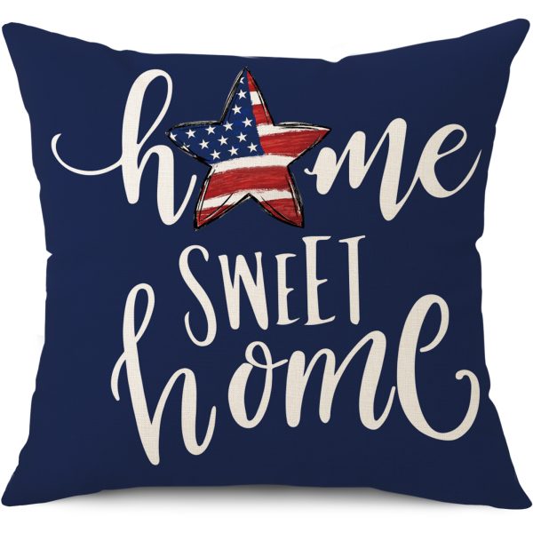 America Stars and Stripes Throw Pillow Covers