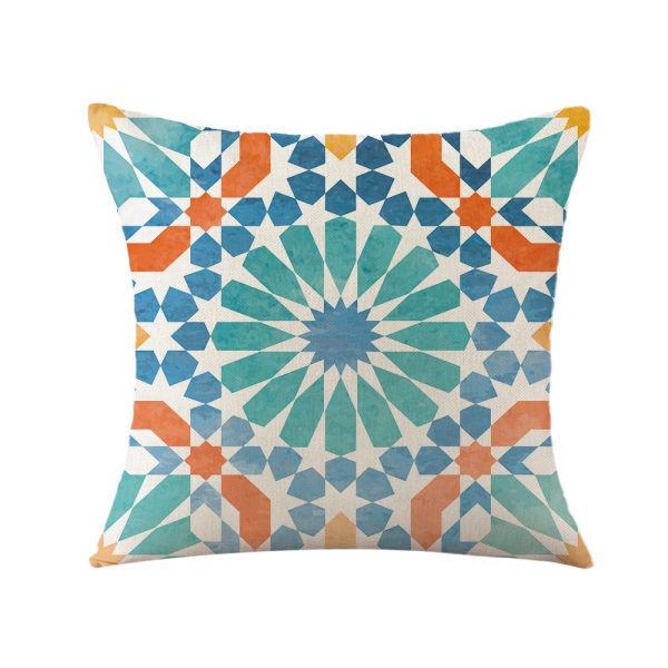 Orange Mandala Decorative Throw Pillow Cases