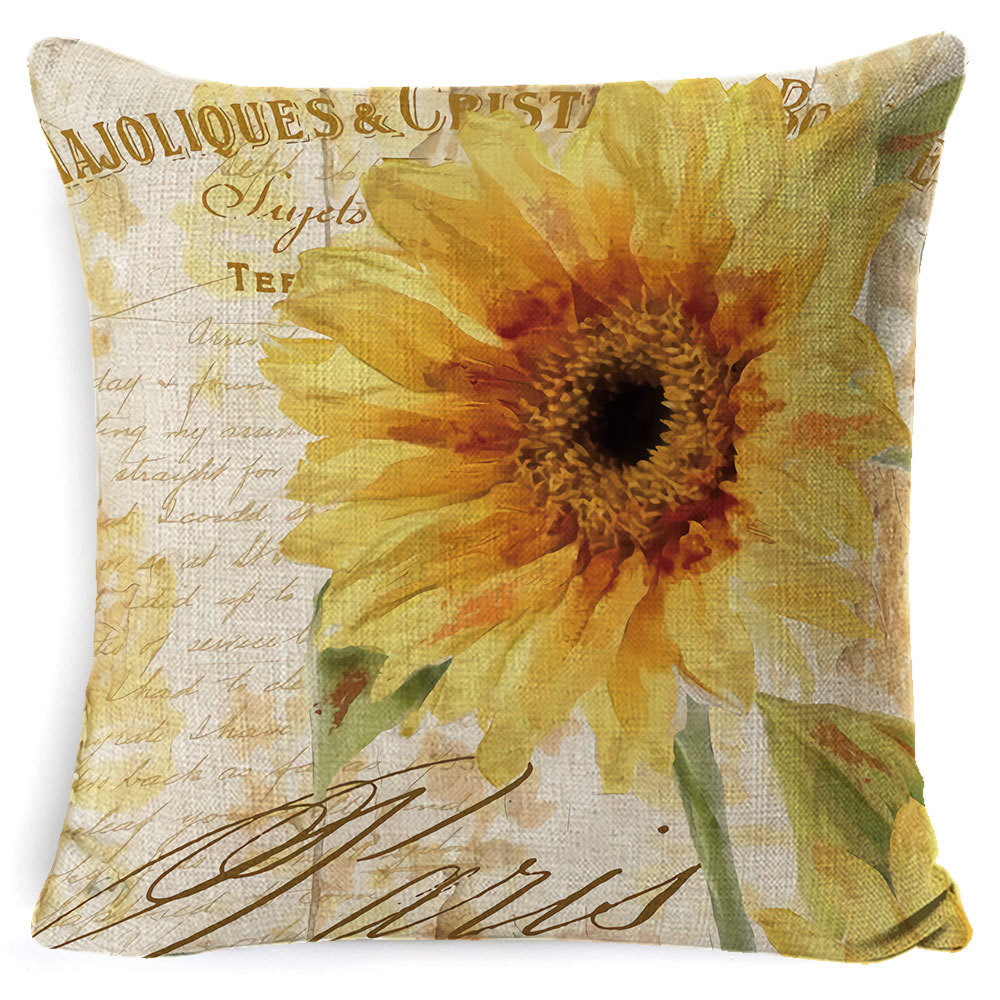 Throw Pillow Covers Sun Flowers