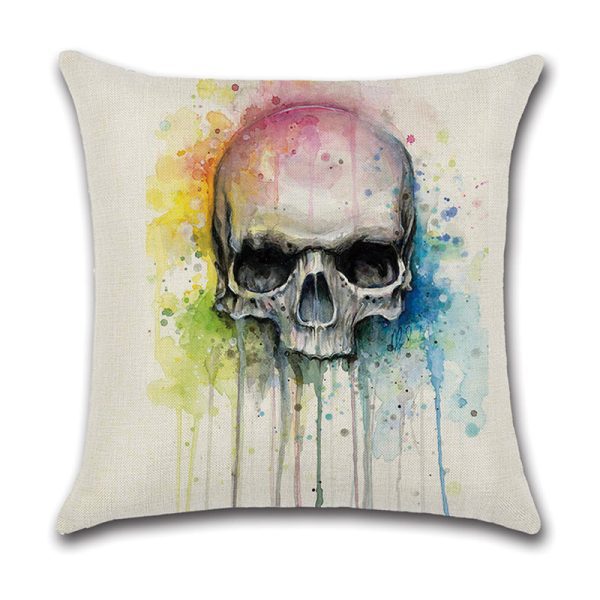 Skull Pattern Throw Pillow Covers