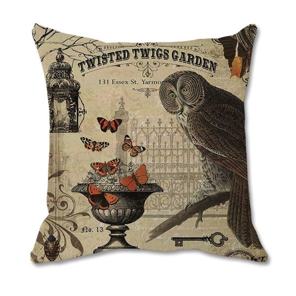 Owl Pattern Throw Pillow Covers