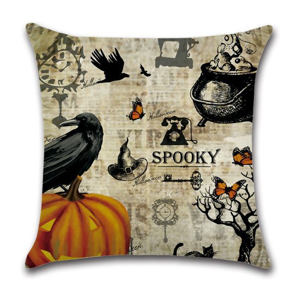 Pumpkin Goth Throw Pillow Covers