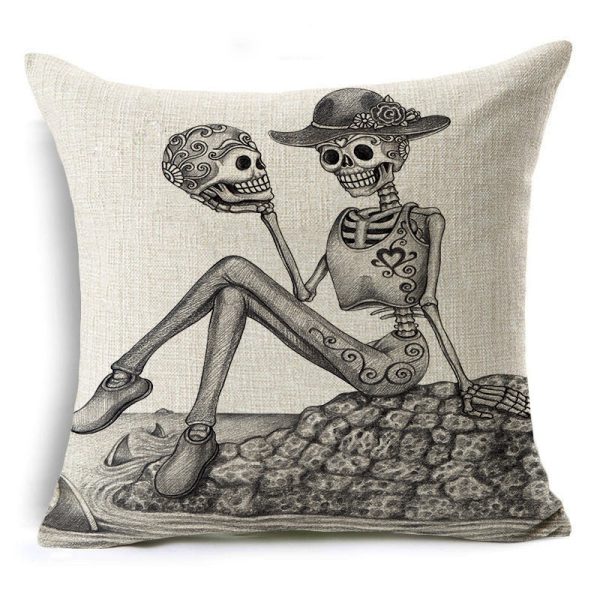 Halloween Skull Pillow Covers