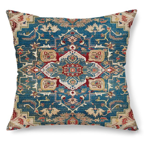 Boho Retro Rust Floral Throw Pillow Covers