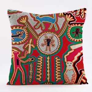 Colorful Boho Doodle Throw Pillow Covers