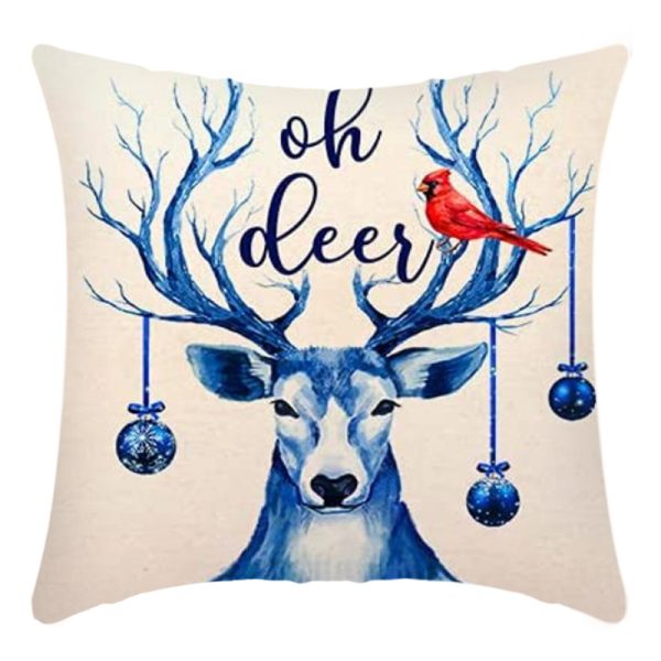 Blue Christmas Pillow Covers