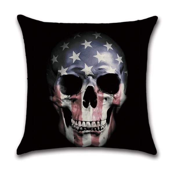 Skull Pattern Throw Pillow Covers