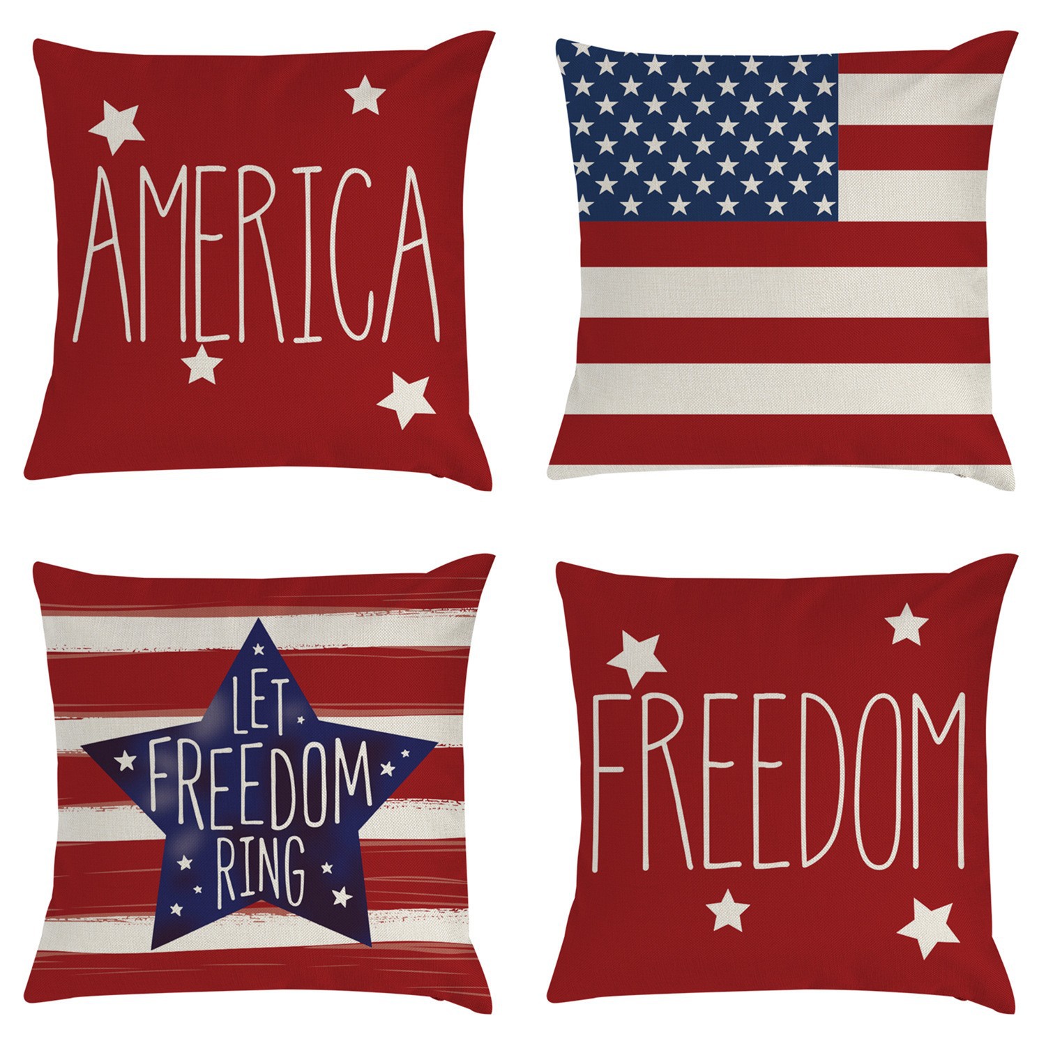 Throw Pillow Covers Independence Day